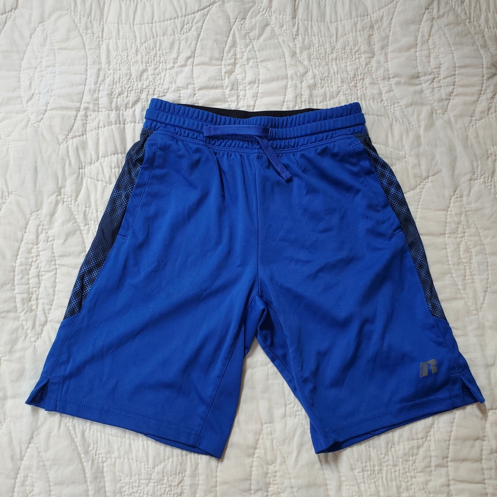 Russell Athletic Size 10-12 Boys Blue Mesh Panel Shorts